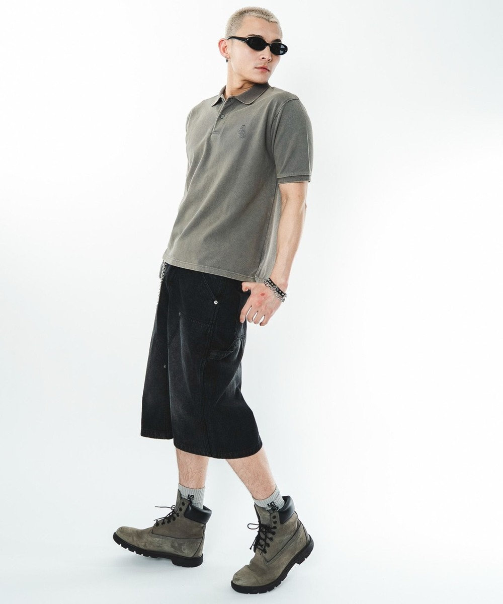 WEGO 【ユニセックス着用ITEM】ダブルニーデニムショーツ 