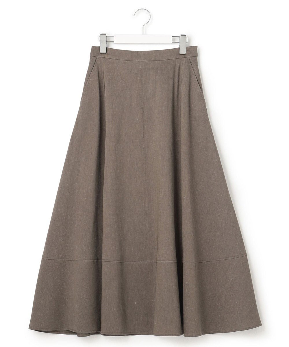 23区 【セットアップ対応】リネンレーヨンストレッチ フレア スカート 