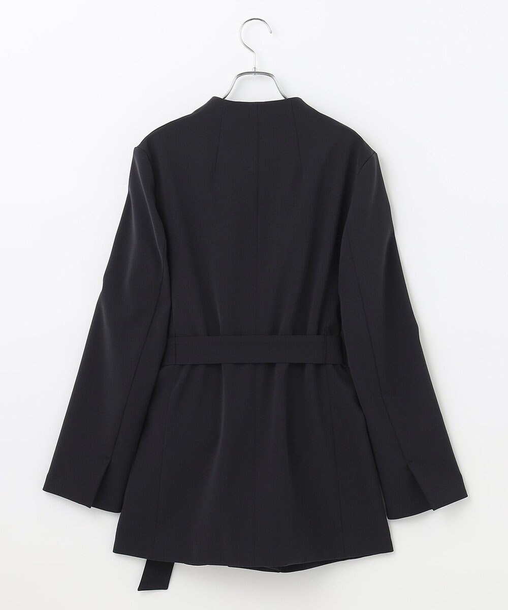 #Newans 【セレモニーにも】ベルト付ノーカラージャケット 