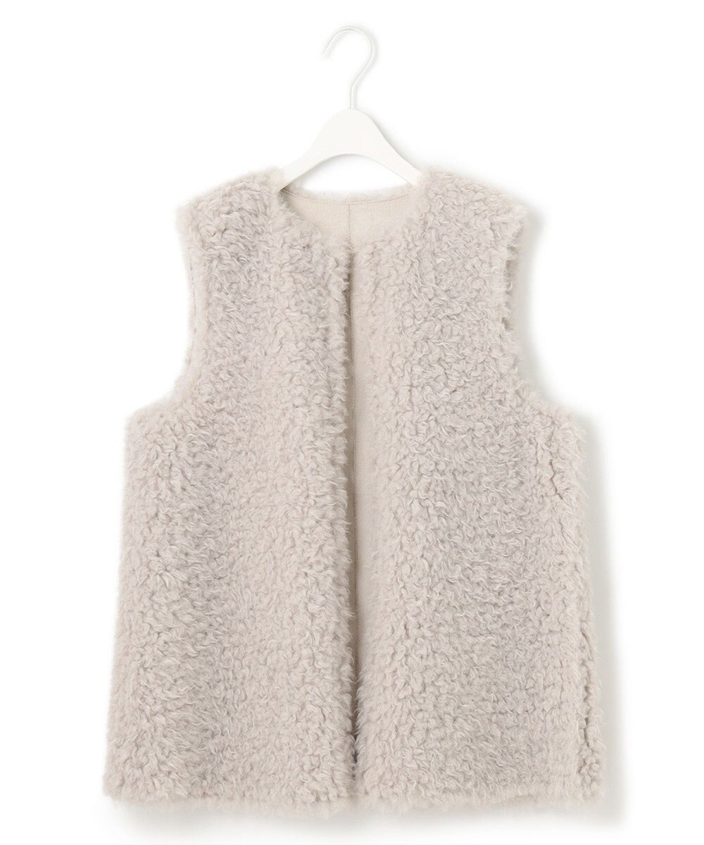 ICB 【リバーシブル着用可能】フェイクムートン ジレ 