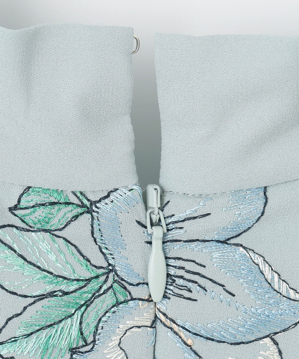 GRACE CONTINENTAL フラワー刺繍ボウタイワンピース 