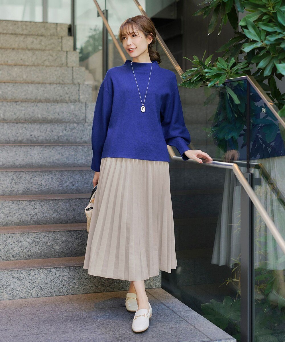 Tiaclasse 【新色追加】スエードポンチプリーツスカート 