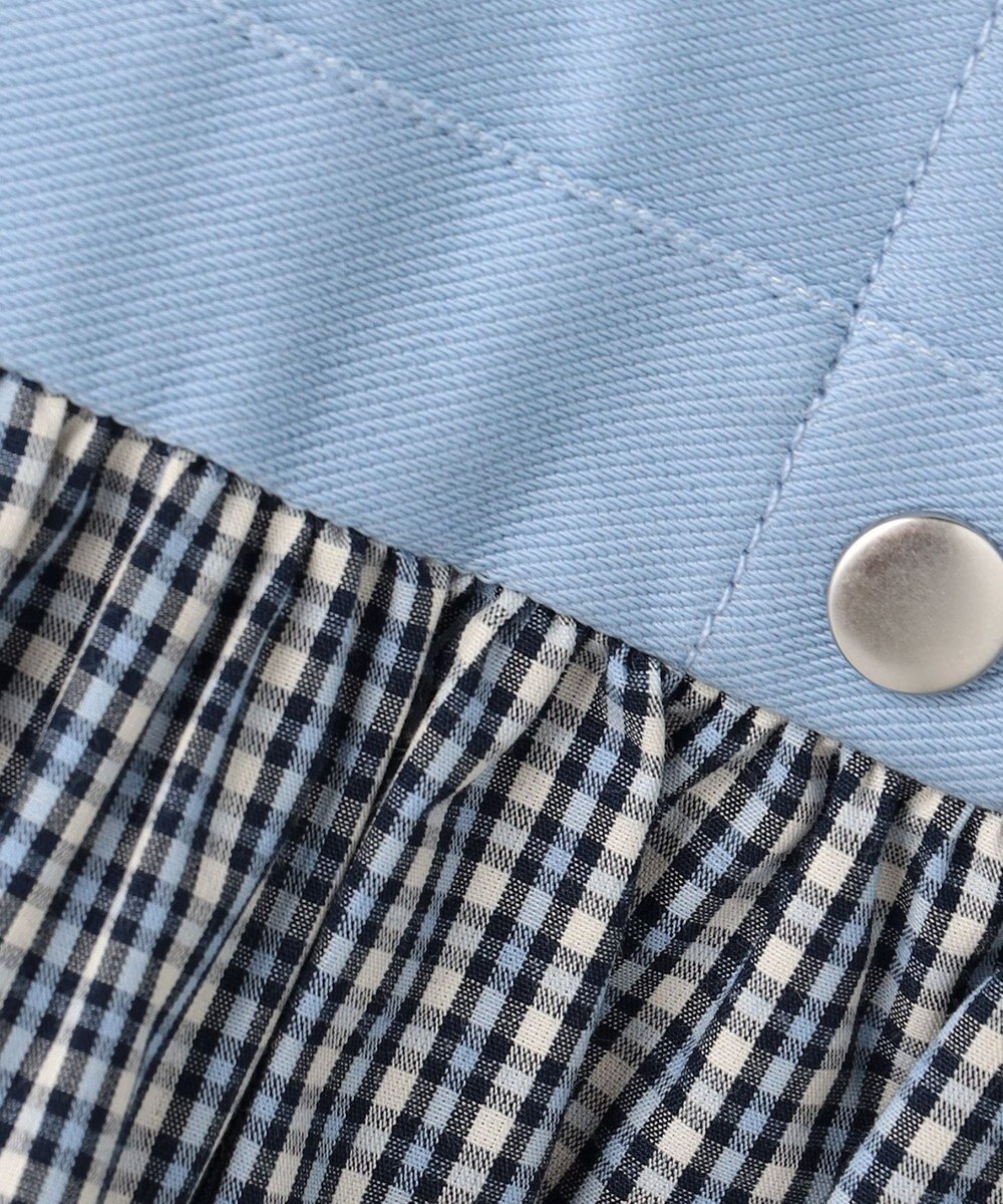 組曲 KIDS 【110-140㎝】 チェックドッキング ワンピース 