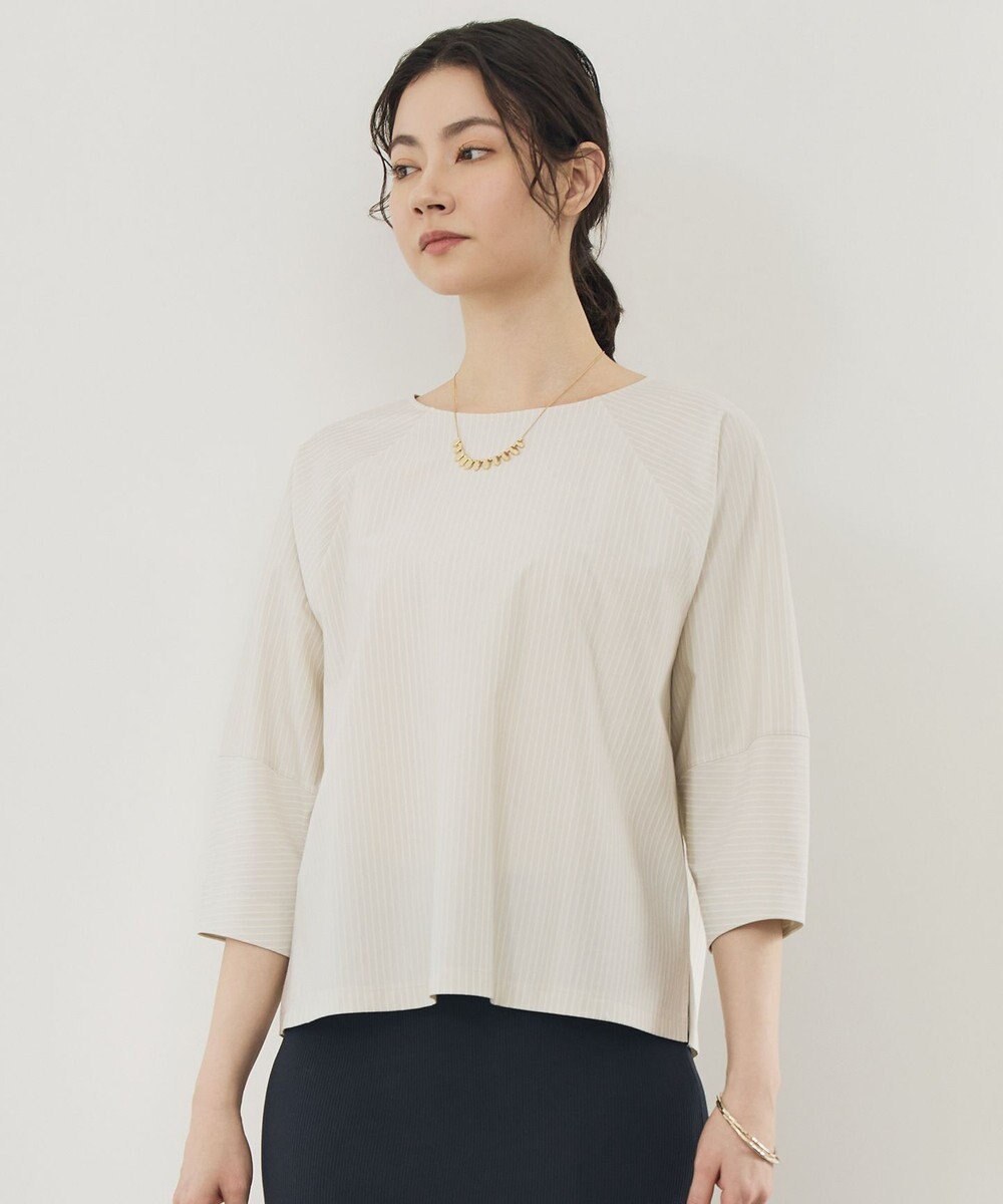 自由区 L ストライプコットンタイプライター 