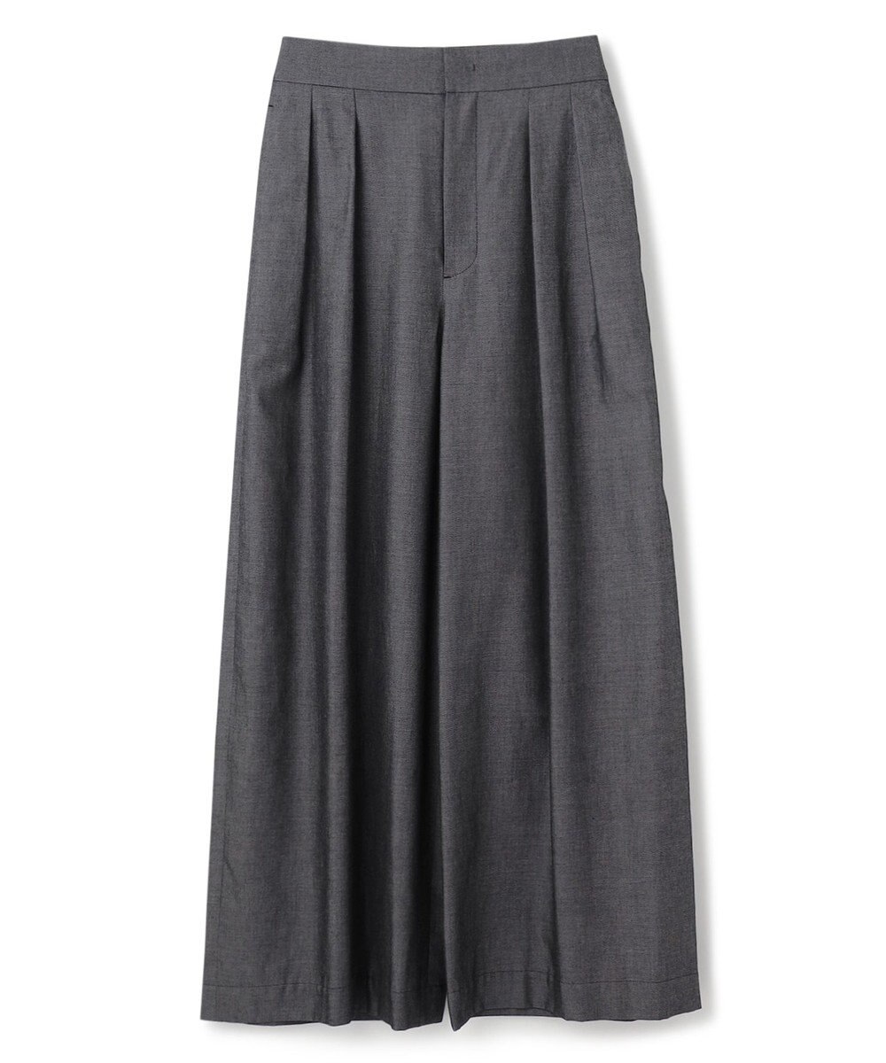 uncrave 【手洗い可】シャンブレー タック パンツ（uncrave WHITE） 