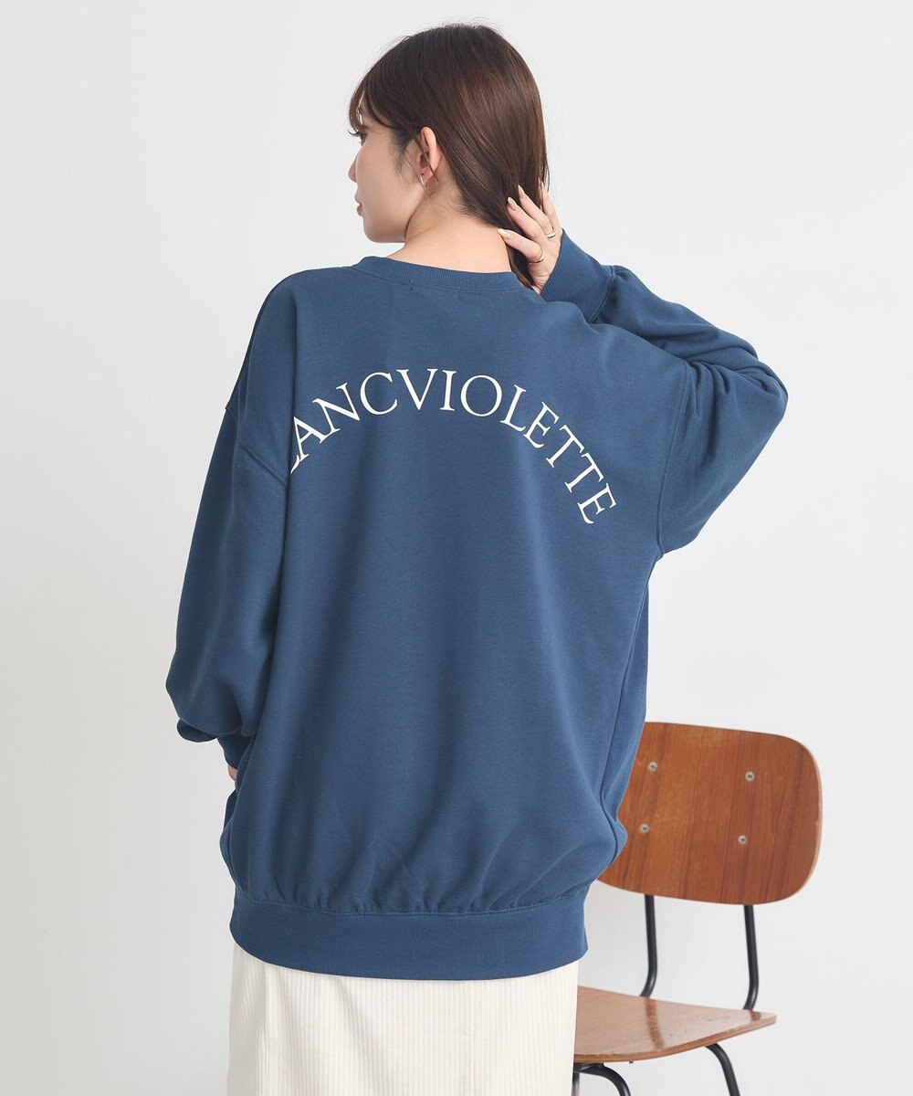 earth music&ecology サイドリブロゴスウェット 