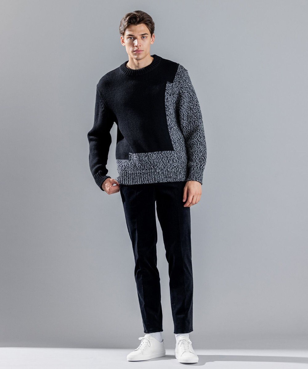 JOSEPH HOMME メリノコントラスト　ローゲージニット　 