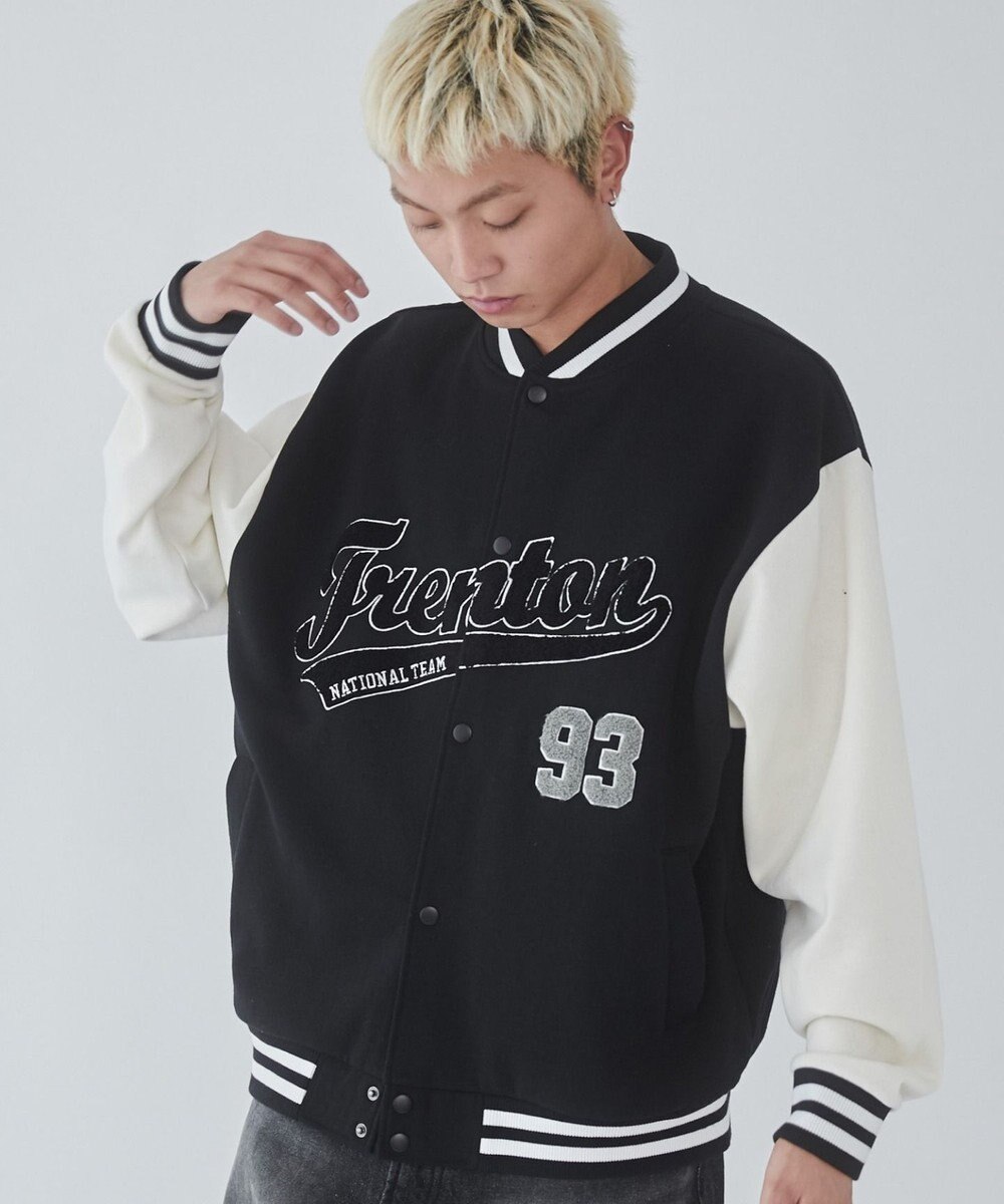 WEGO 【ユニセックス着用ITEM/MLサイズ展開】サガラワッペンスウェットスタジャン 