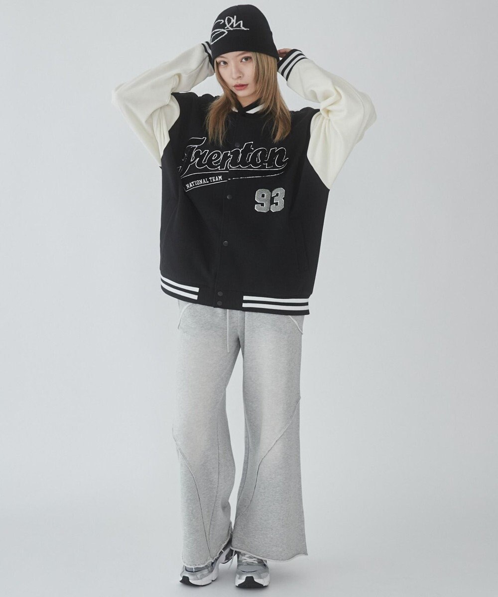 WEGO 【ユニセックス着用ITEM/MLサイズ展開】サガラワッペンスウェットスタジャン 