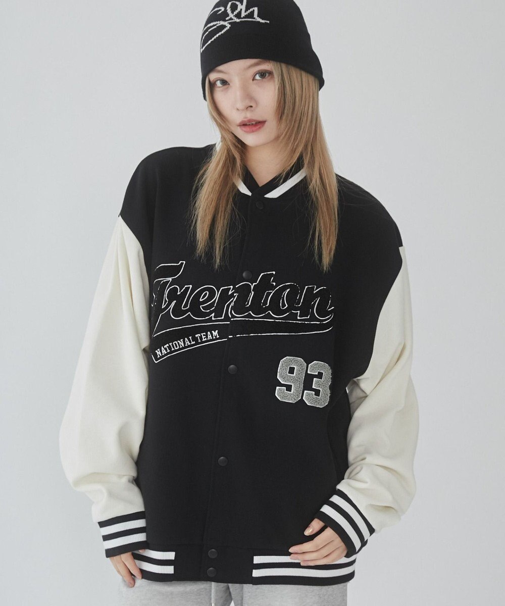 WEGO 【ユニセックス着用ITEM/MLサイズ展開】サガラワッペンスウェットスタジャン 