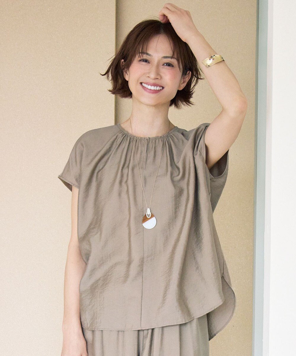 自由区 【カタログ掲載・人気素材・新型登場・新色追加・セットアップ対応】エアリーツイルプルオーバー ブラウス 