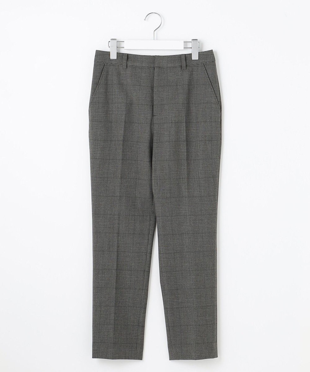 J.PRESS LADIES 【洗える】アルガンシルクチェック テーパード パンツ 