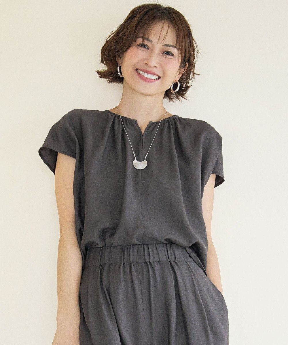 自由区 【カタログ掲載・人気素材・新型登場・新色追加・セットアップ対応】エアリーツイルプルオーバー ブラウス 