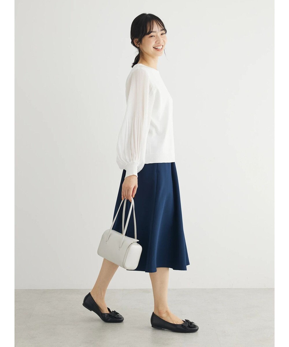 Green Parks プリーツ袖ニットプルオーバー 