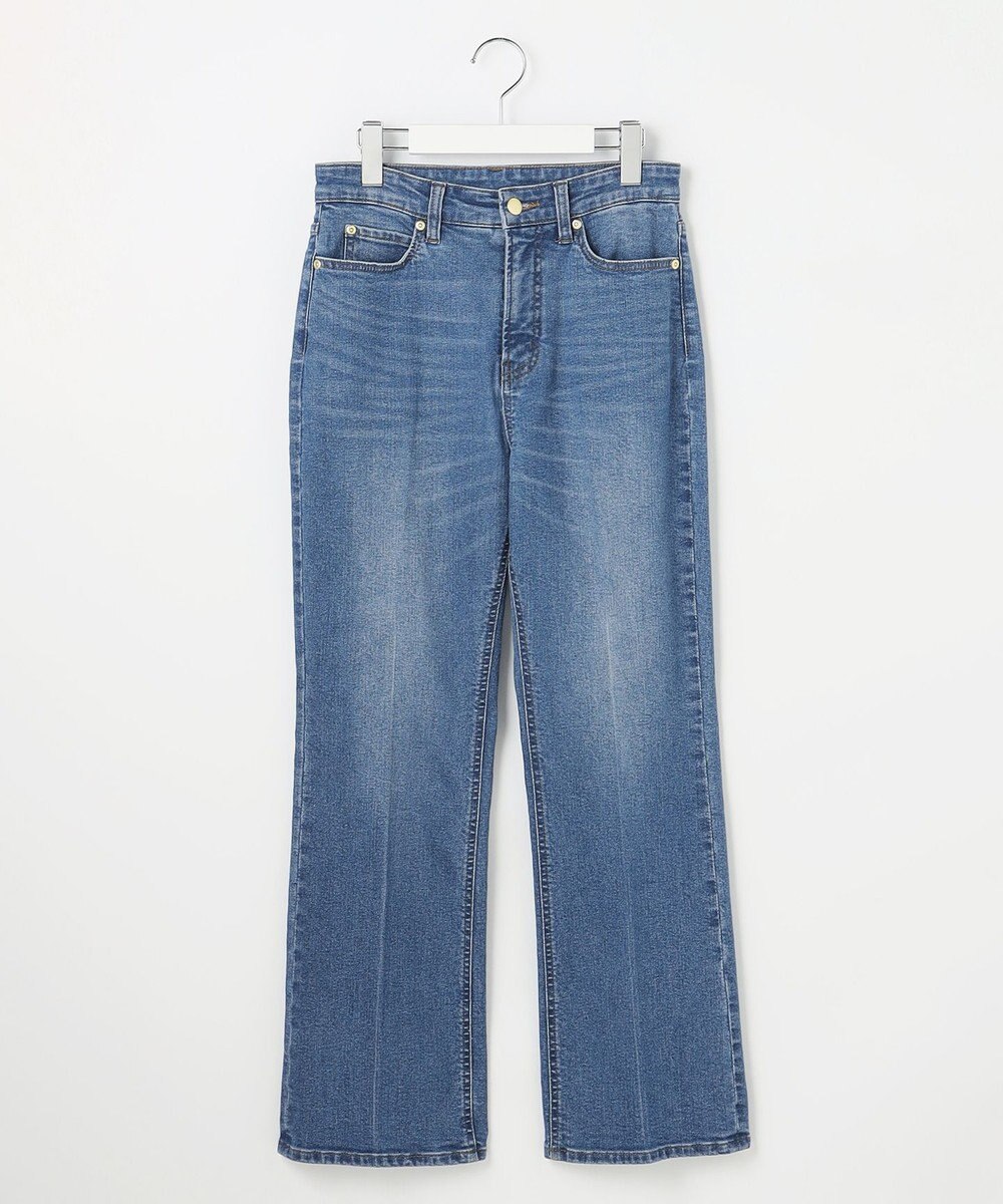 ANY SIS L センタープレスセミフレア デニム 