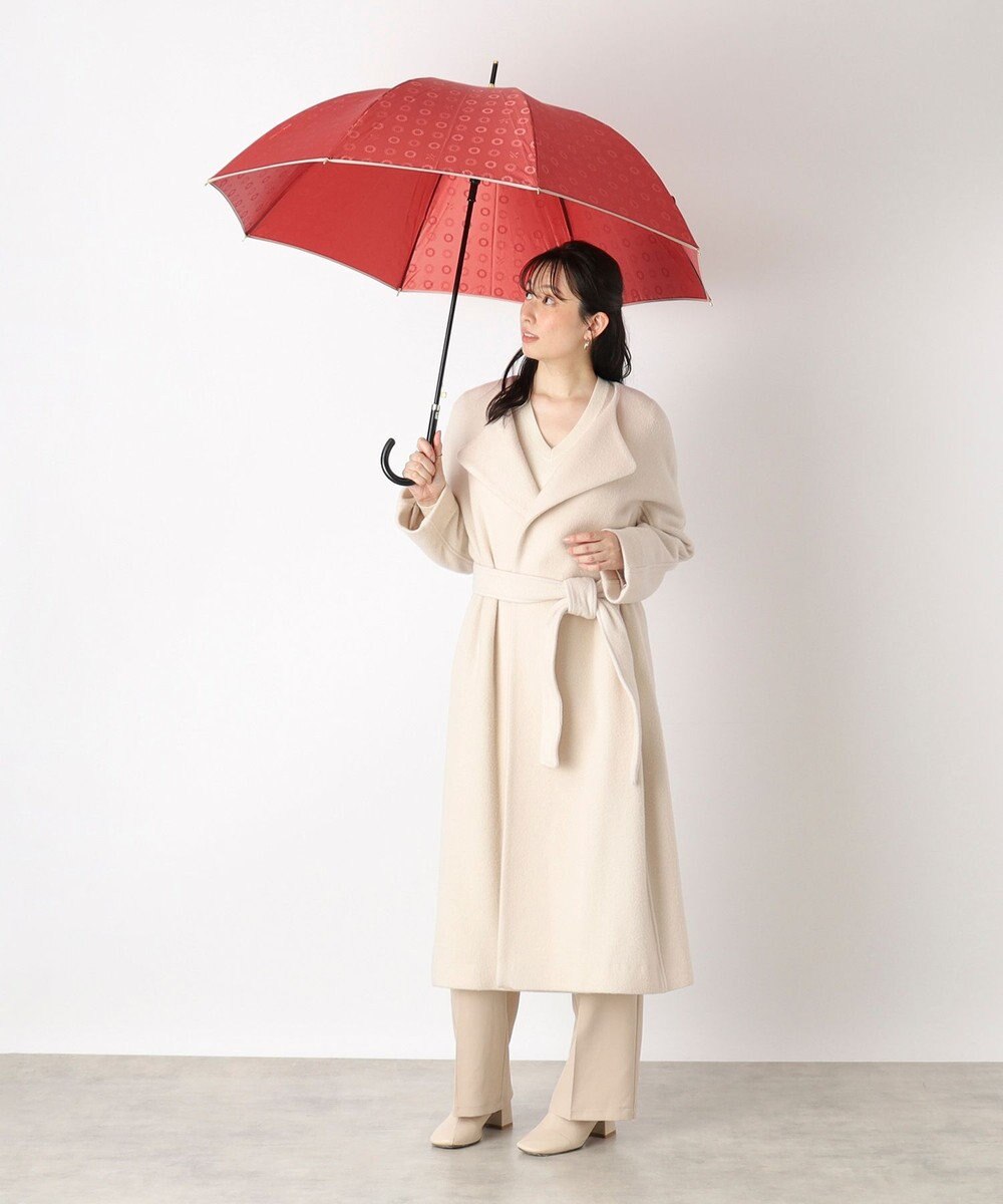 MOONBAT LANVIN en Bleu 長傘 ジャカード×パイピング 