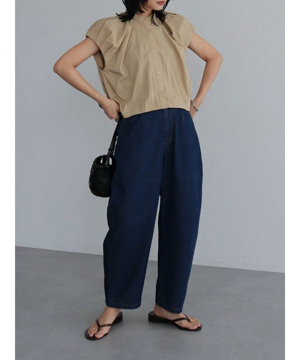 Green Parks デザイン切替カーブパンツ 