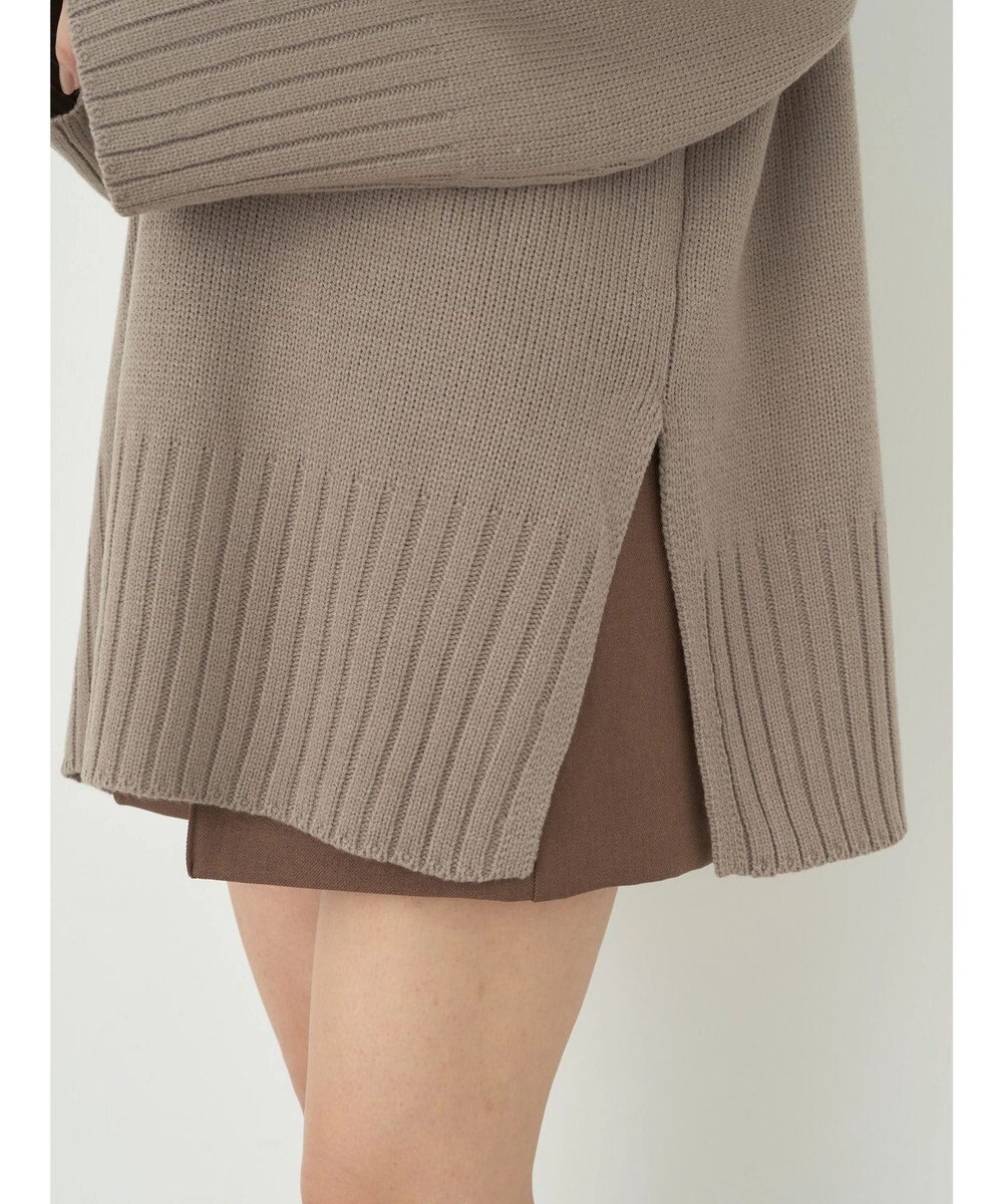 earth music&ecology アンチピリングリブハイネックチュニック 