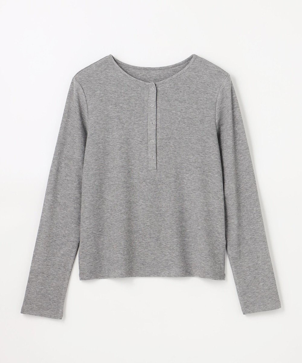 ANY クリアラメフライスヘンリーネックプルオーバー 