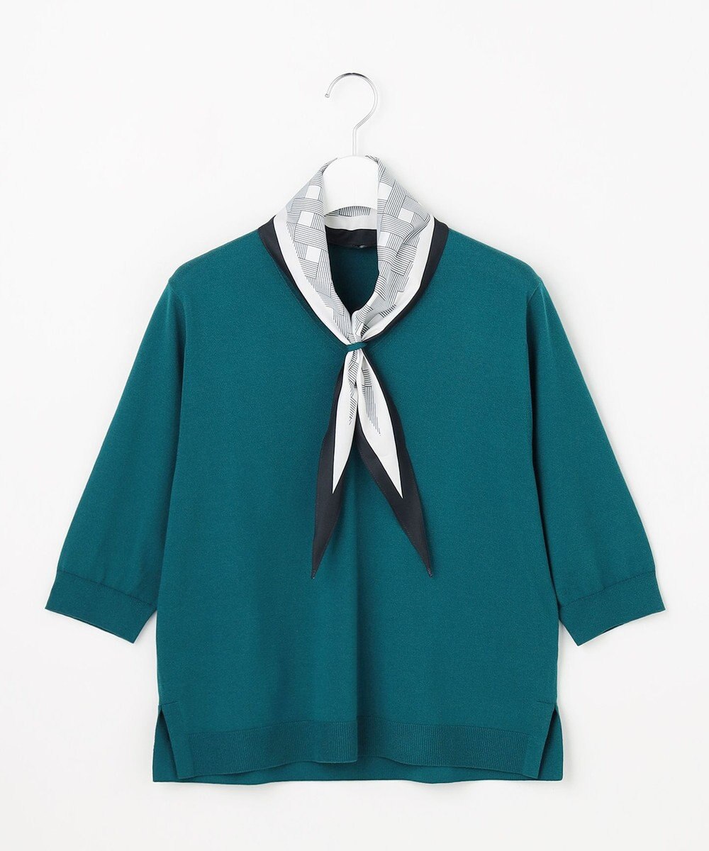 J.PRESS LADIES S 【2WAY・シーンレスに活躍】SCARF KNIT Vネック ニット 