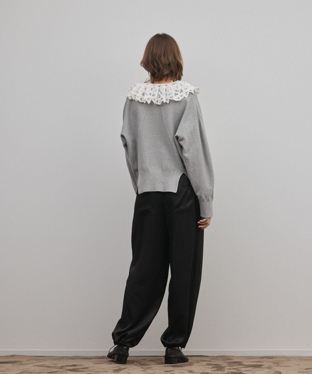 GRACE CONTINENTAL マットサテンバレルパンツ 