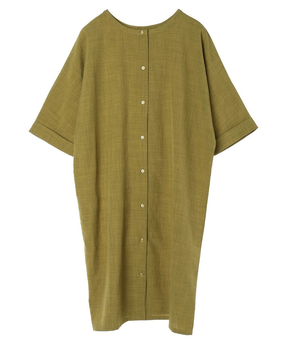 Green Parks 前後２ｗａｙミディ丈タックワンピース 