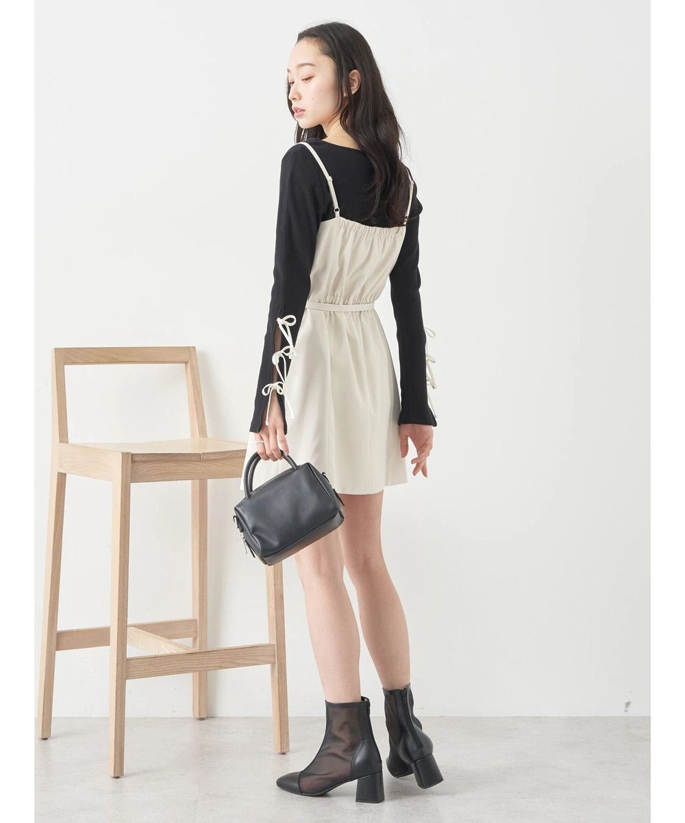 earth music&ecology トレンチ風キャミミニワンピース 