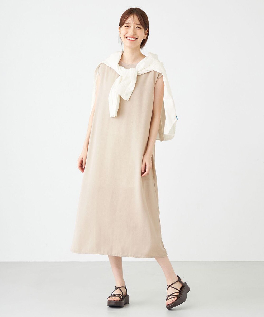 SHARE PARK LADIES ノースリーブ楊柳ワンピース 