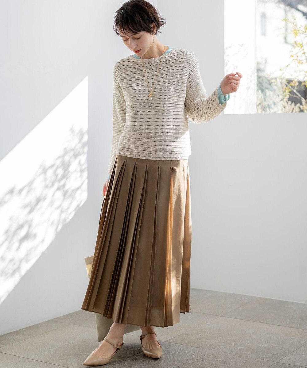 23区 【先行予約】コットンギマ ボートネック ニット 