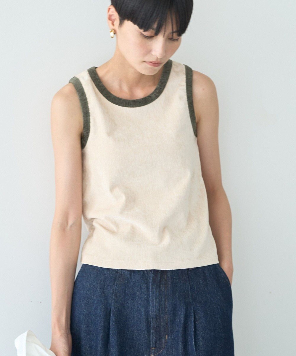 AMERICAN HOLIC 配色ベロアタンクトップ 