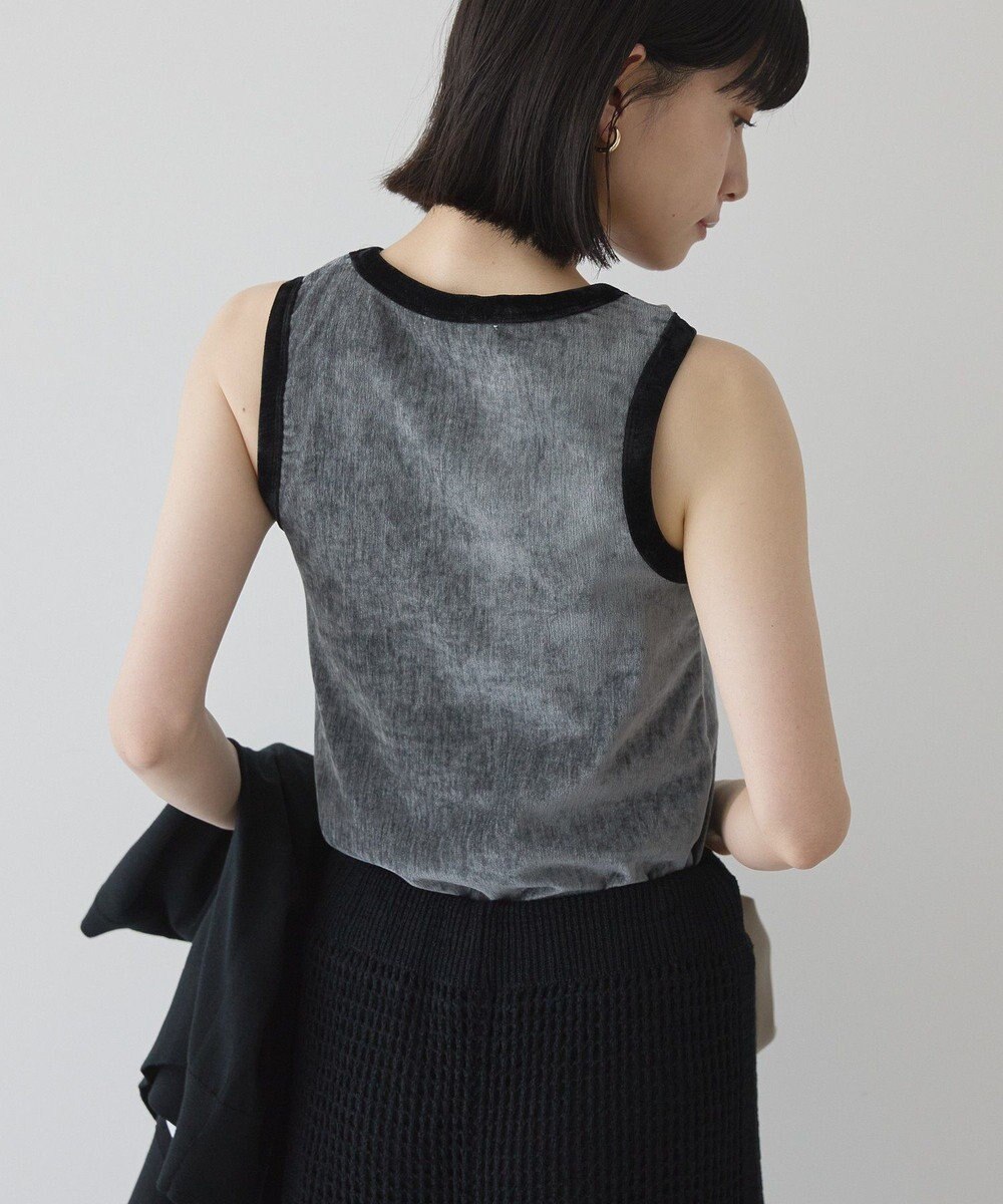 AMERICAN HOLIC 配色ベロアタンクトップ 