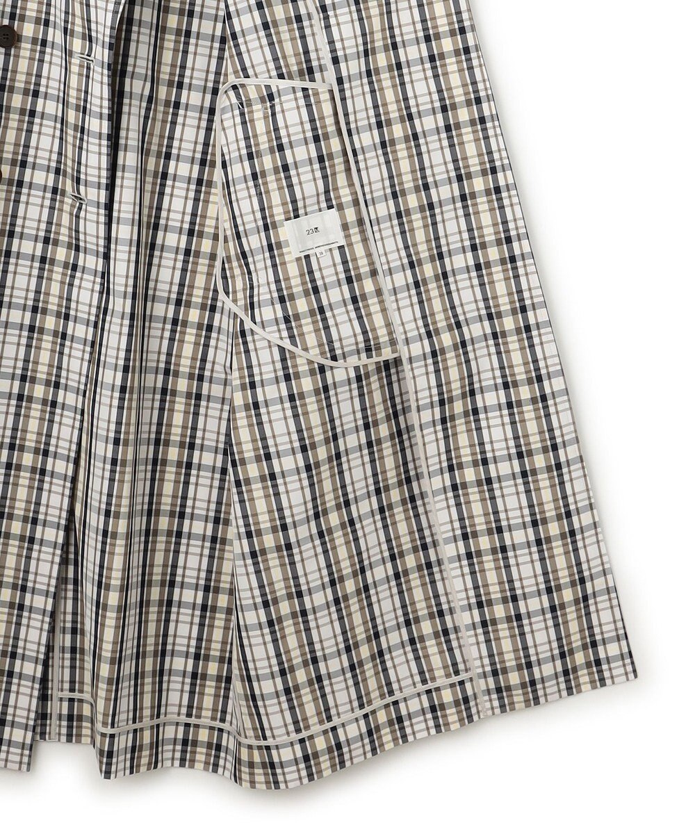 23区 S メモリーチェック トレンチコート 