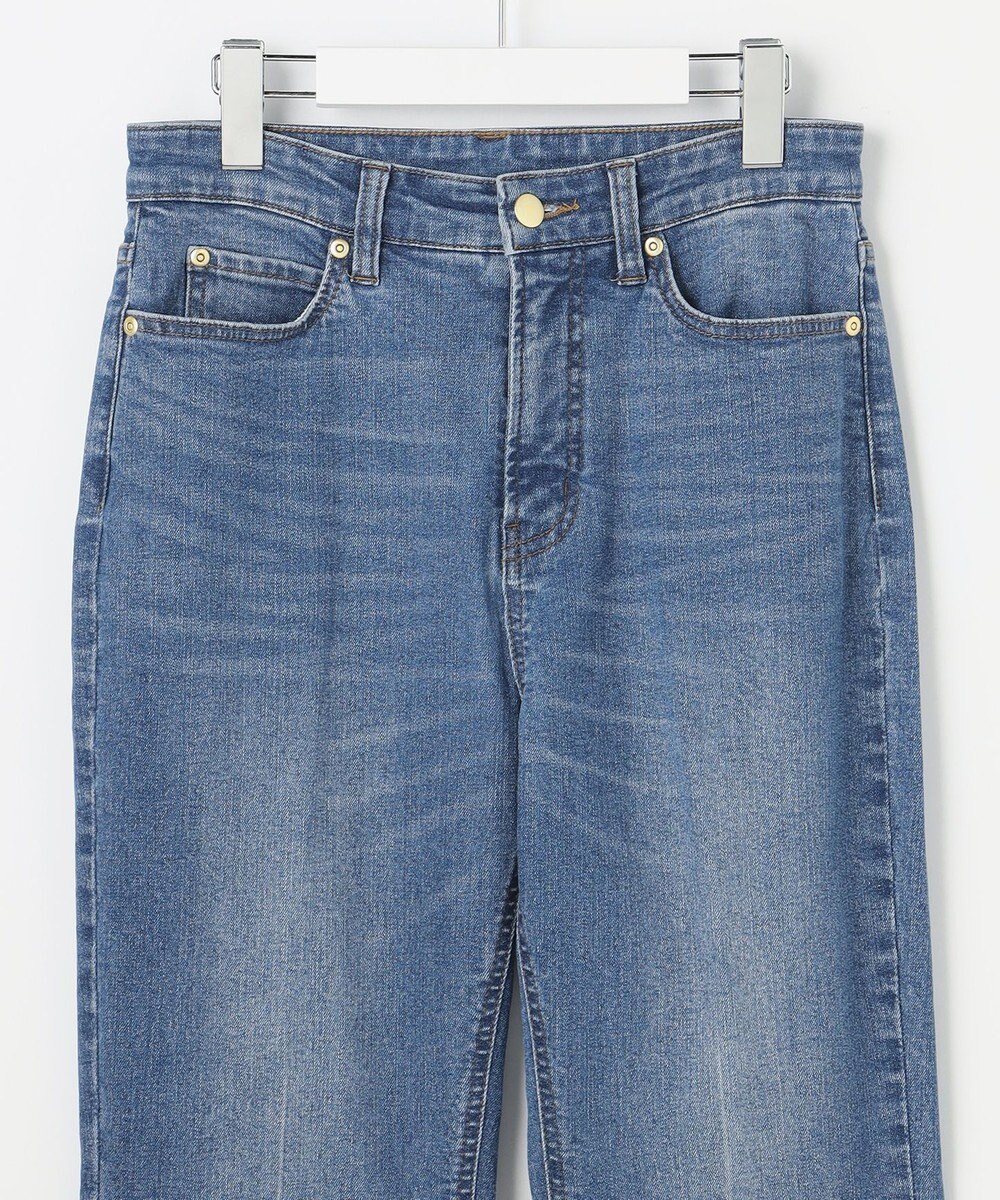 ANY SIS L センタープレスセミフレア デニム 