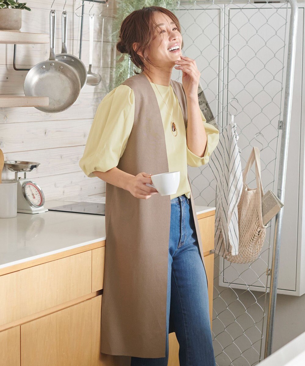 ANY 【洗濯機可/接触冷感】クールタッチニットジレ 