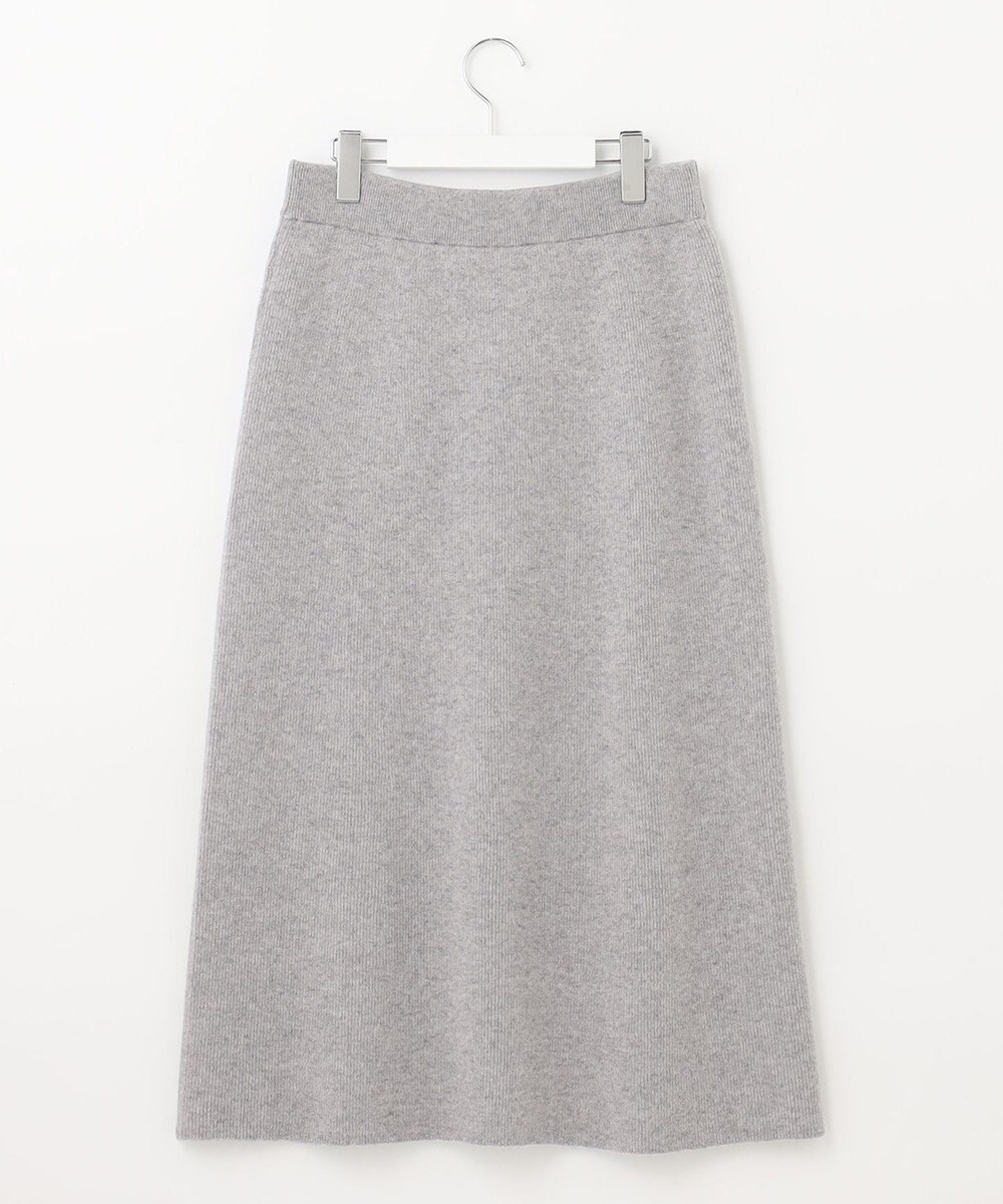 自由区 【洗える】ウールカシミヤブレンド ニットスカート 