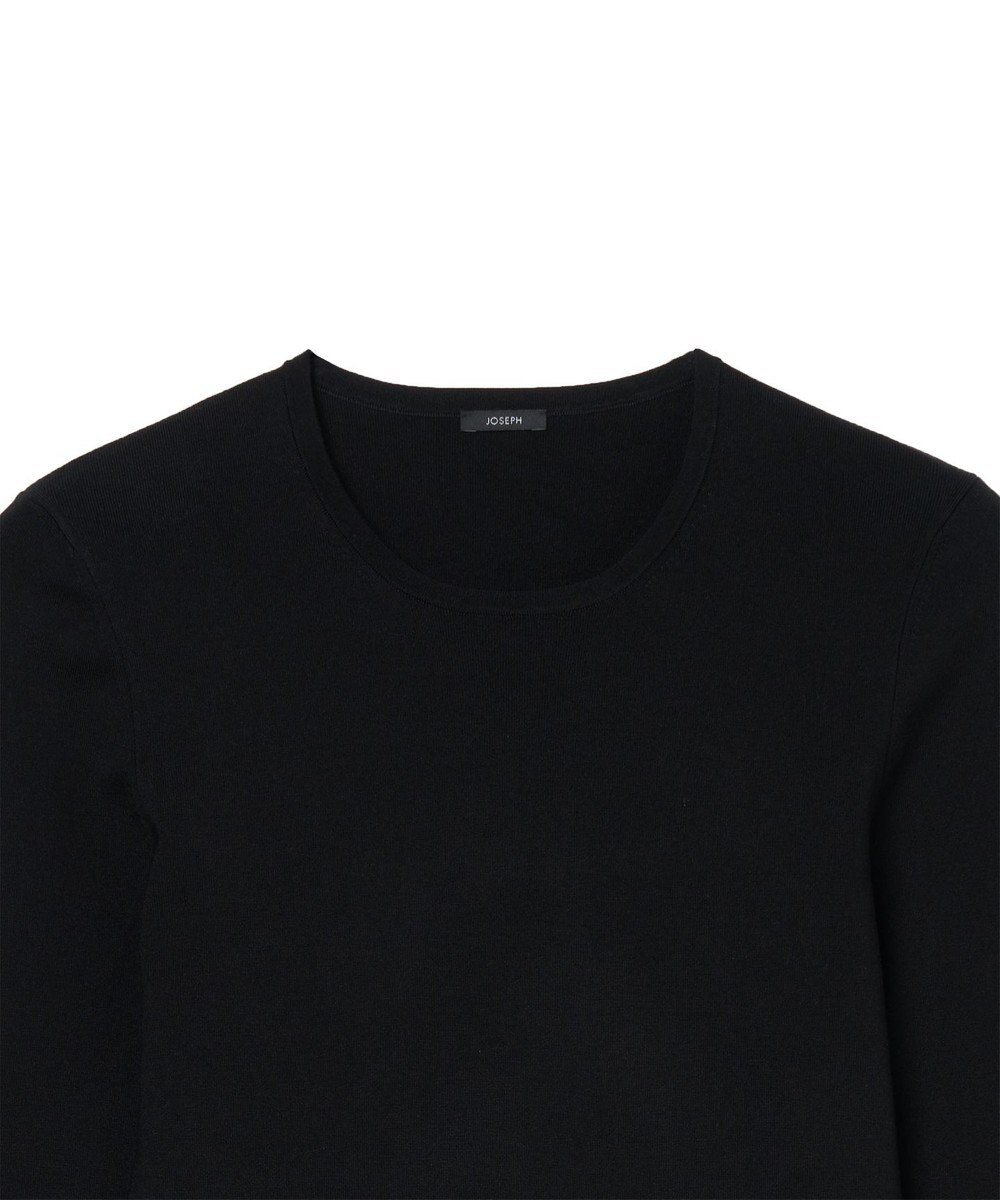 JOSEPH 【FOUNDATIONS】【洗える】シルクストレッチ　ラウンドネックニット 