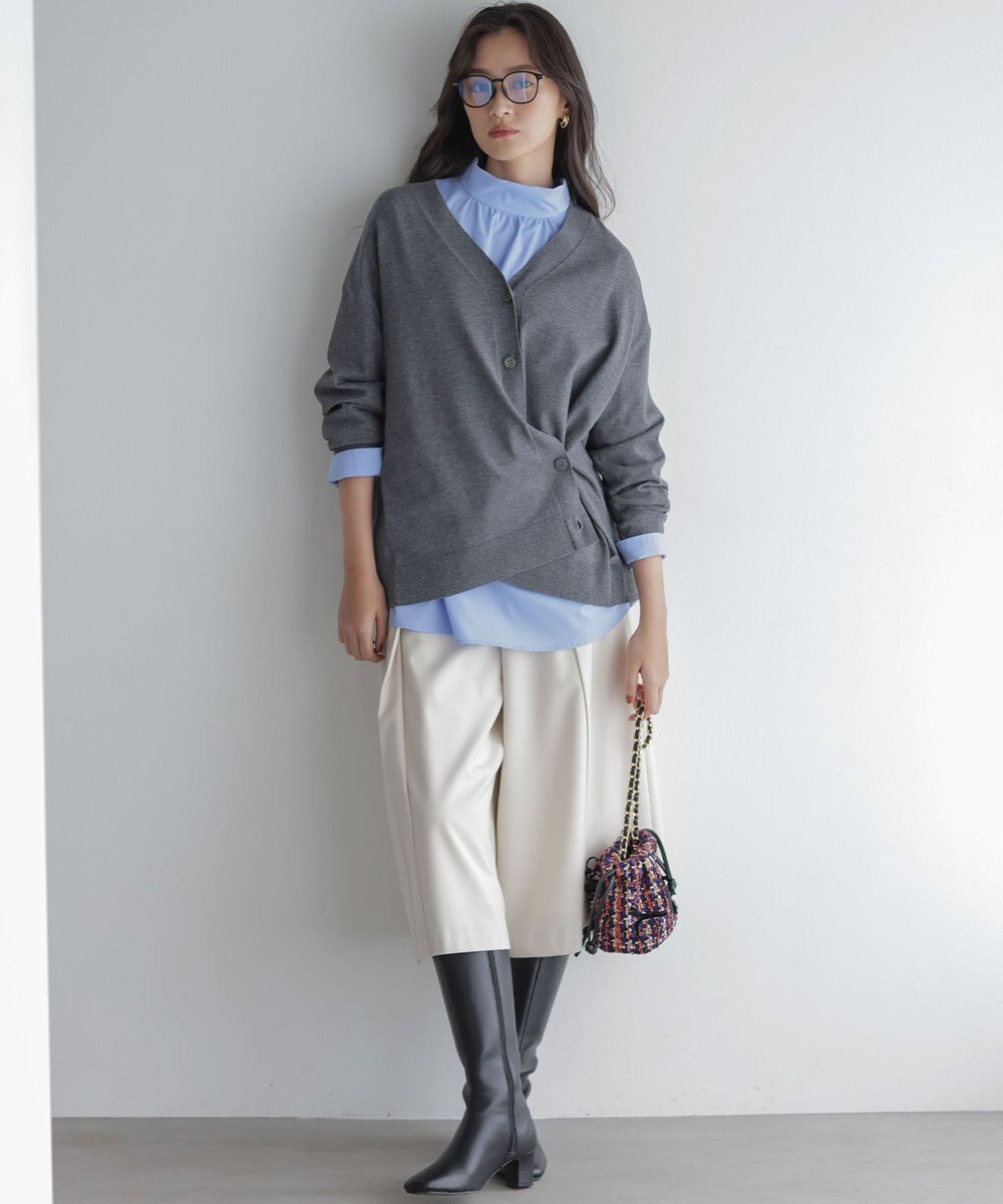 組曲 ハンサムツイルキュロット パンツ 