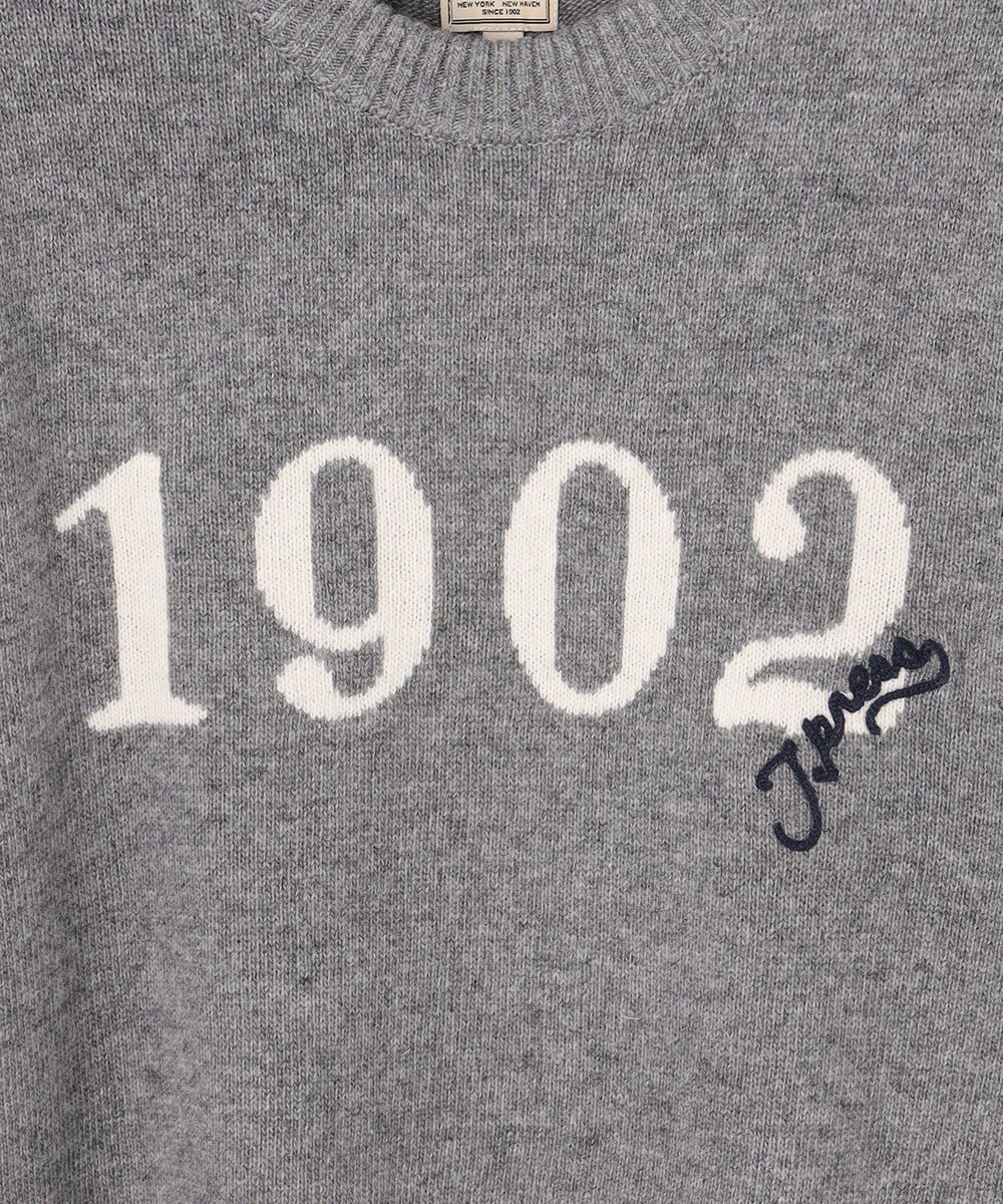 J.PRESS MEN 【NYUZELESS】1902 クルーネックロゴ ニット 