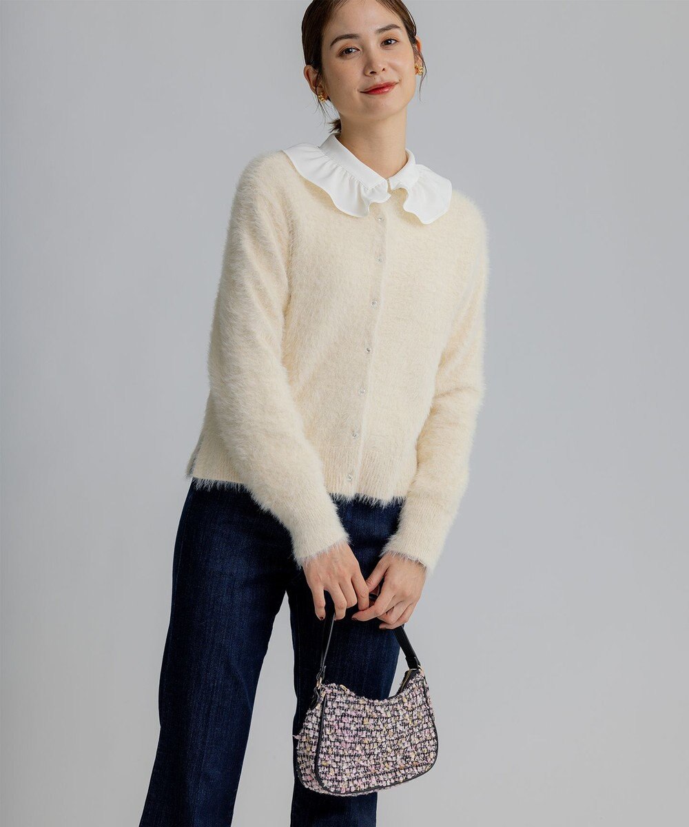 組曲 L フリルカラーレイヤード ブラウス 