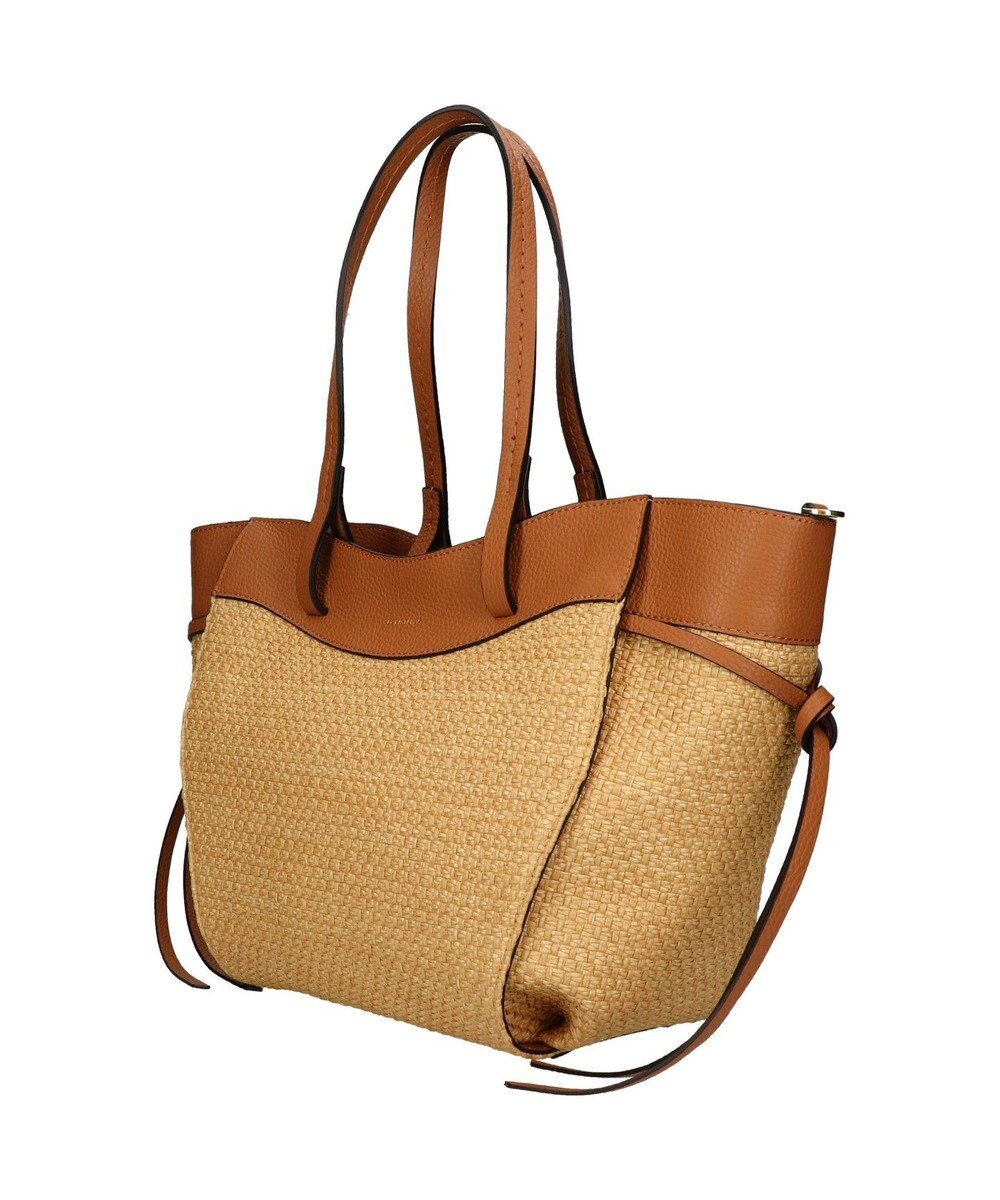 INTER-CHAUSSURES 【LORISTELLA】ラフィア＆レザーコンビネーショントート 