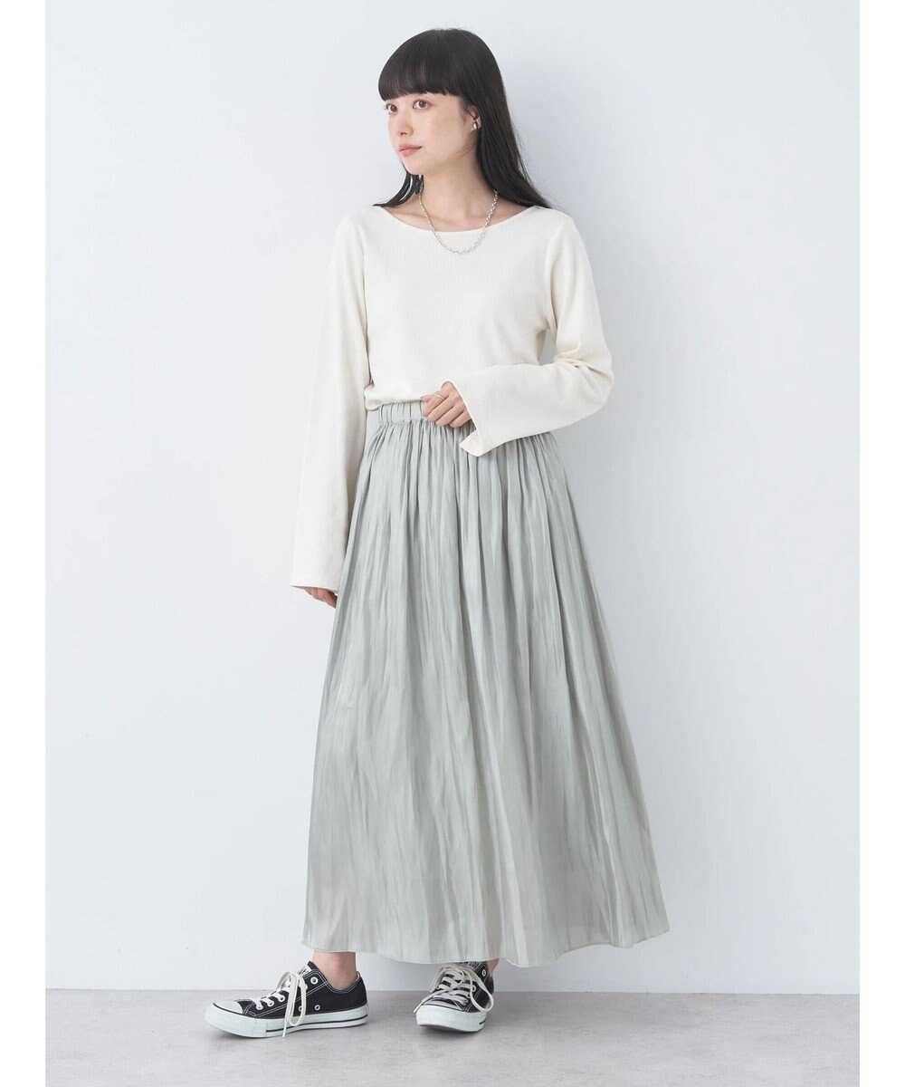 earth music&ecology シャイニーギャザースカート 