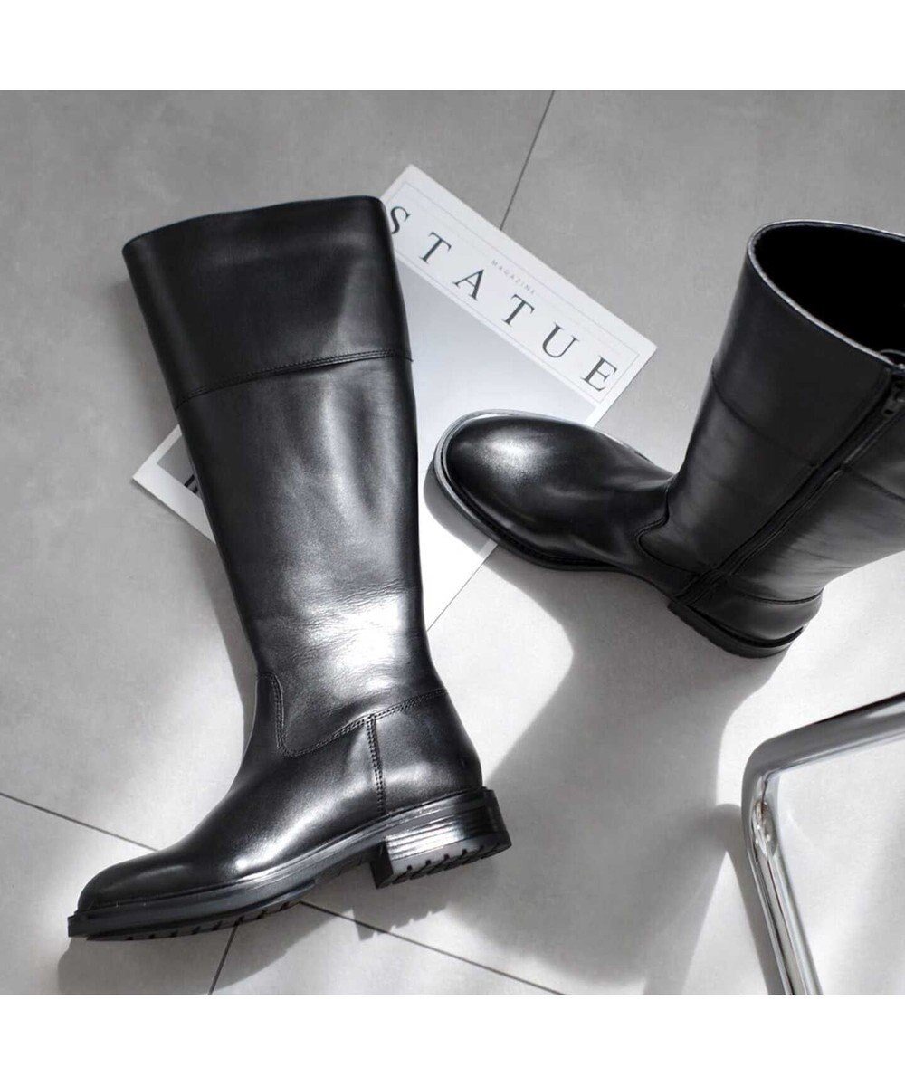 Pointer 本革ベーシック 裏起毛 ロングブーツ 