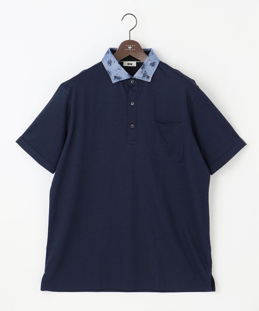 JOSEPH ABBOUD 【キングサイズ・リネン素材/清涼感/吸水速乾】リネン天竺 ポロシャツ 