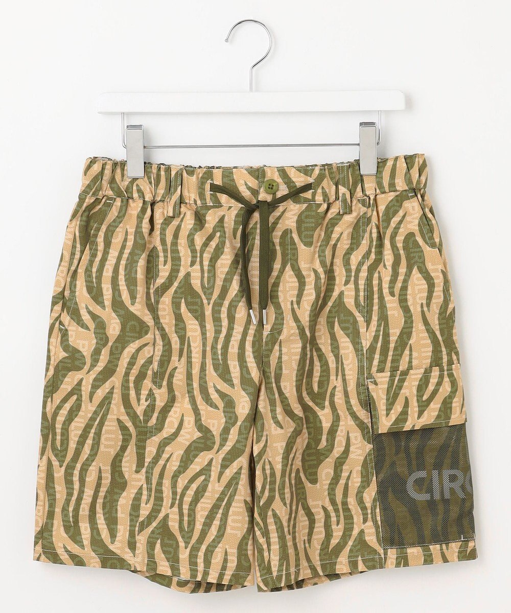 PW CIRCULUS 【MEN】ストライプカモフラ メッシュポケットショーツ ゴルフ 