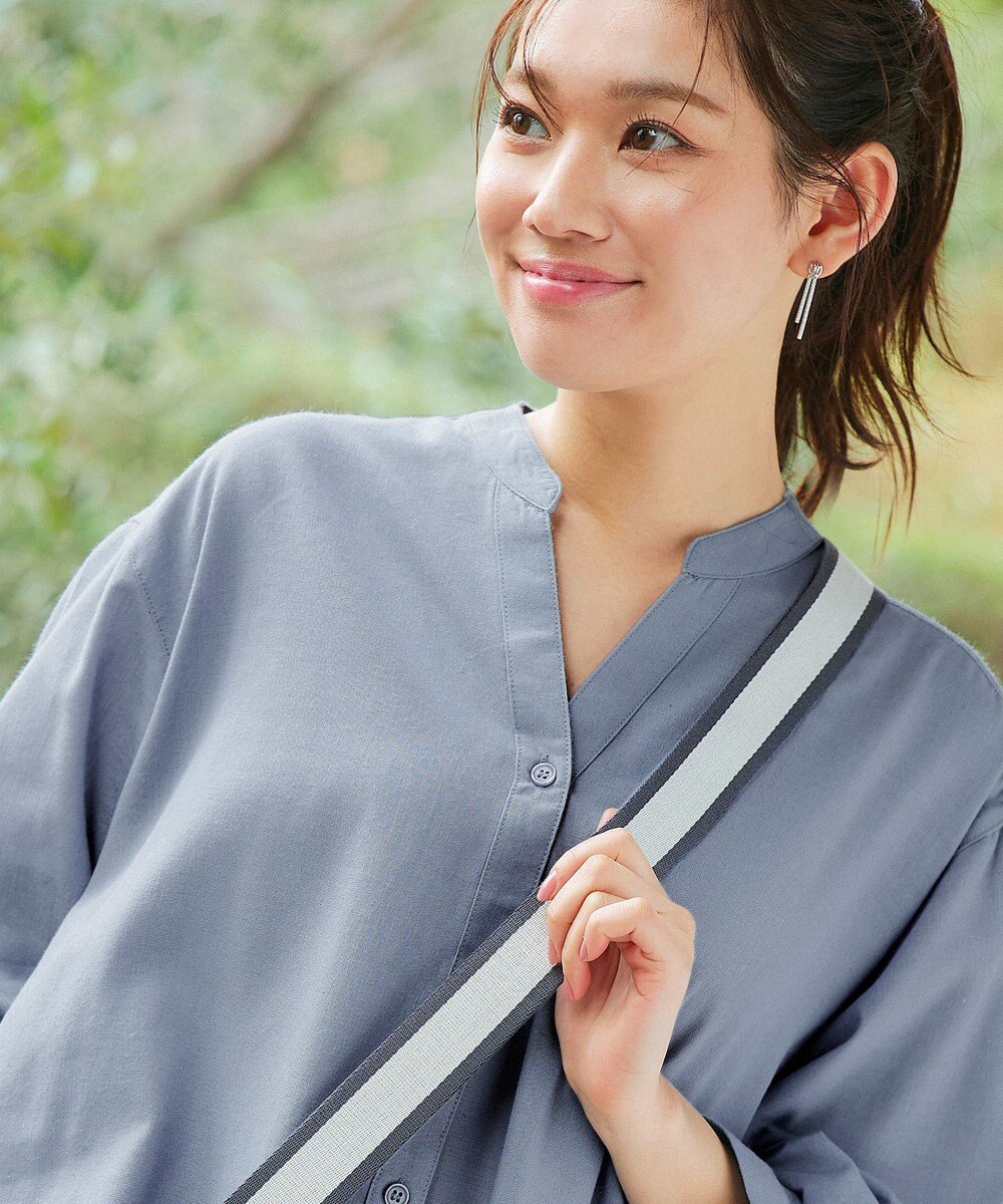 Tiaclasse 【洗える】リネンミックススキッパーシャツワンピース 