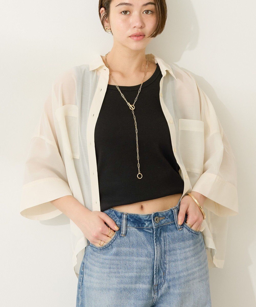 AMERICAN HOLIC Wポケットシアー半袖シャツ 