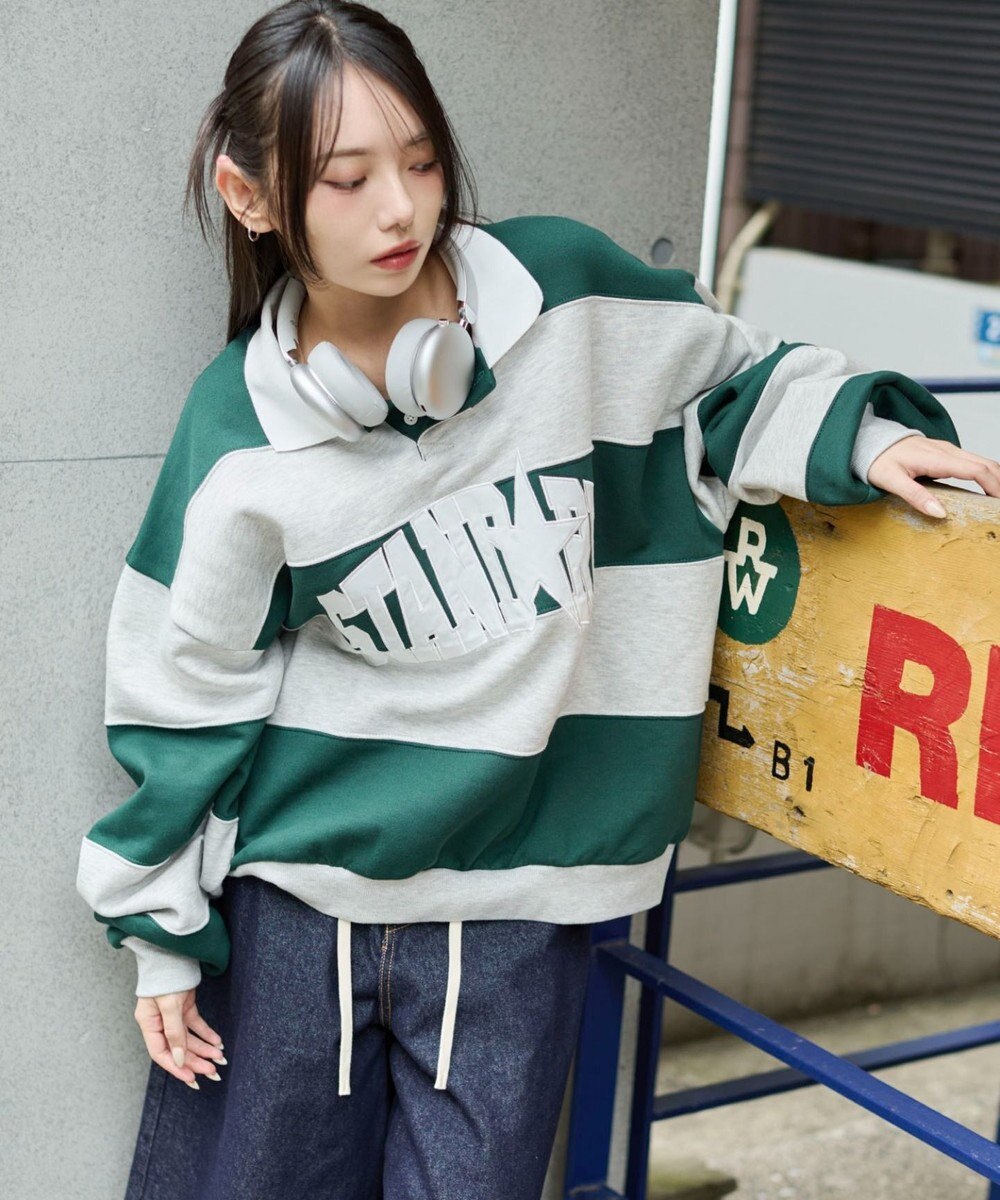 WEGO 【ユニセックス着用ITEM】カレッジロゴラガースウェット 