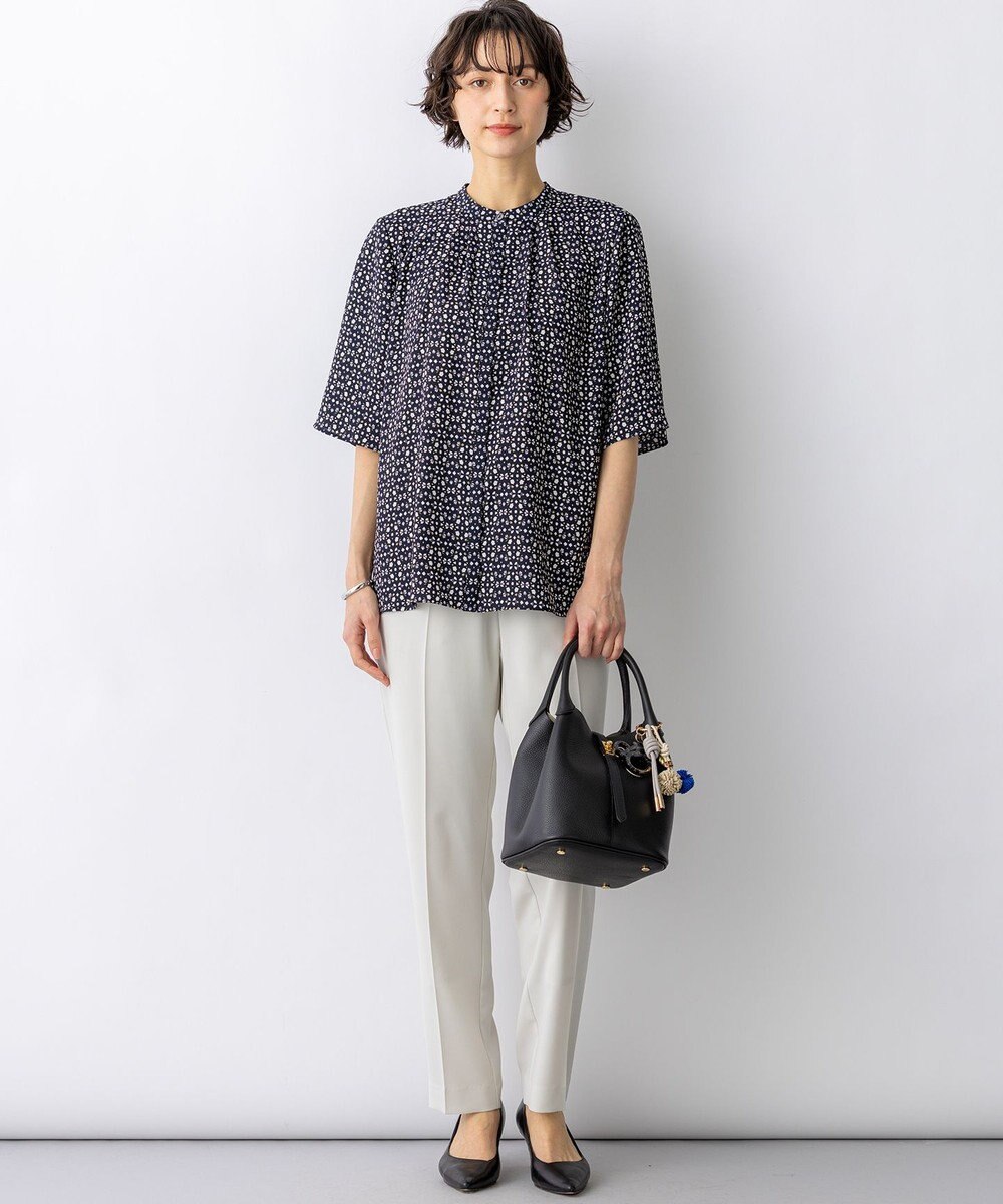 23区 S 【先行予約】カレイドスコーププリント バンドカラー ブラウス 