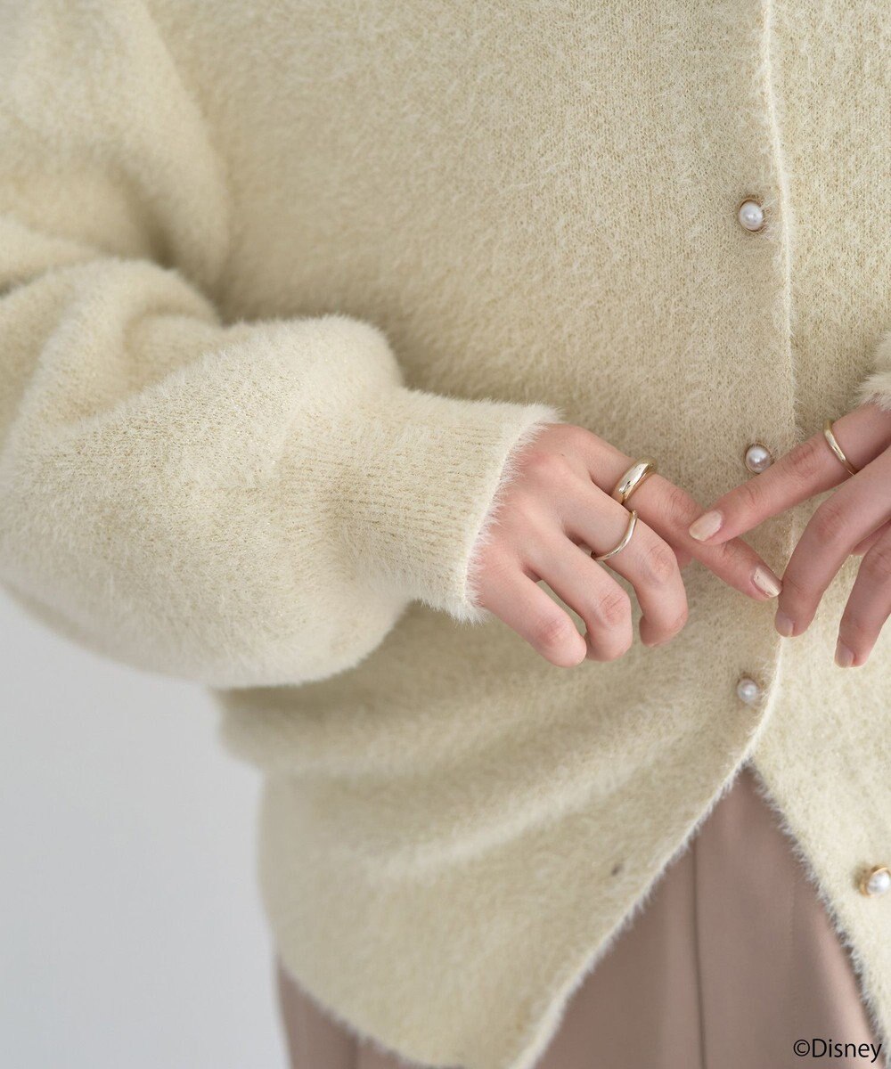 earth music&ecology 【予約】Disney/ポイントミッキーラメシャギーカーデ 