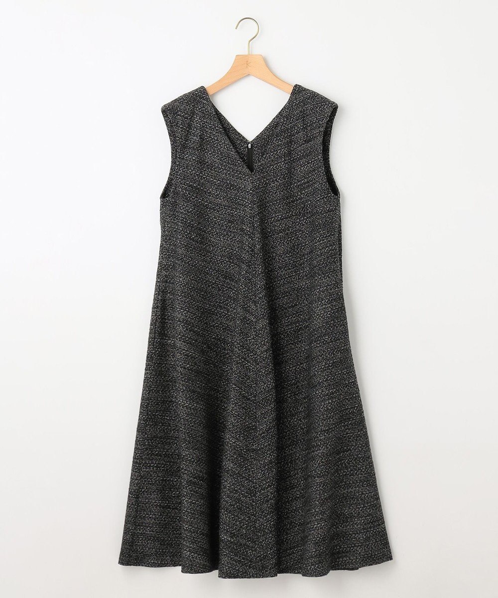 組曲 ファンシーツイード Vネックジャンスカ 